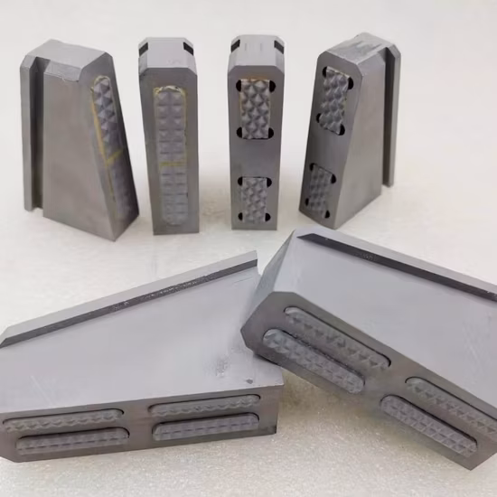 Insert de mâchoire de mandrin en carbure de tungstène pour machine à fileter les tuyaux
