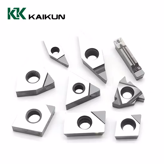 Insertion de fraisage d'épaule PCD, outil de coupe Apkt, insertion de diamant CNC